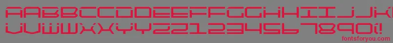Qtech Font – Red Fonts on Gray Background
