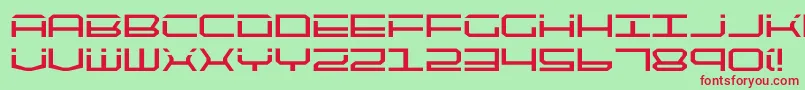 フォントQtech – 赤い文字の緑の背景