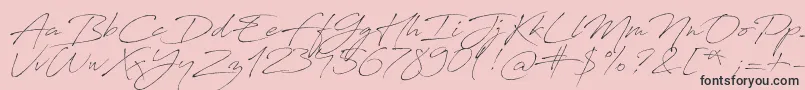 Fonte AntroVectra – fontes pretas em um fundo rosa