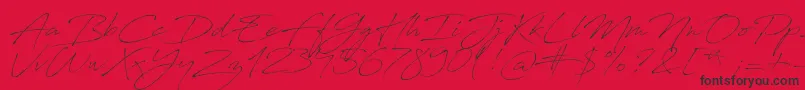 フォントAntroVectra – 赤い背景に黒い文字
