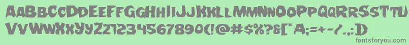 Nightchildeexpand Font – Gray Fonts on Green Background