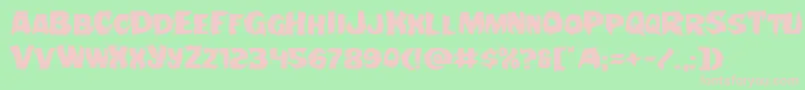 Nightchildeexpand Font – Pink Fonts on Green Background