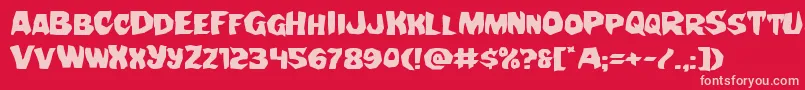 fuente Nightchildeexpand – Fuentes Rosadas Sobre Fondo Rojo