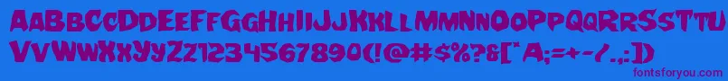 Nightchildeexpand Font – Purple Fonts on Blue Background