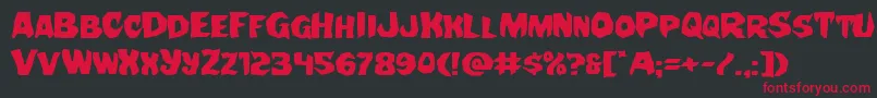 Nightchildeexpand Font – Red Fonts on Black Background