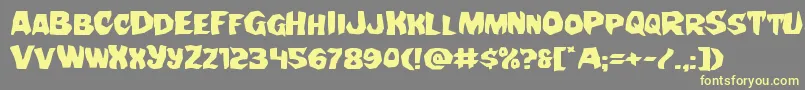 Nightchildeexpand Font – Yellow Fonts on Gray Background