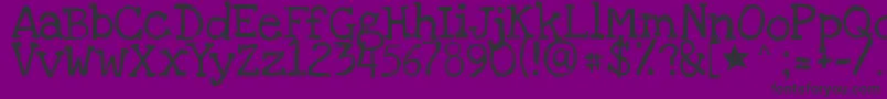 Loveyalikeasister Font – Black Fonts on Purple Background