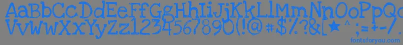 Loveyalikeasister Font – Blue Fonts on Gray Background