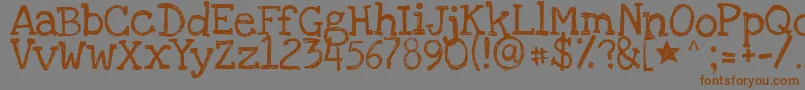 Loveyalikeasister Font – Brown Fonts on Gray Background