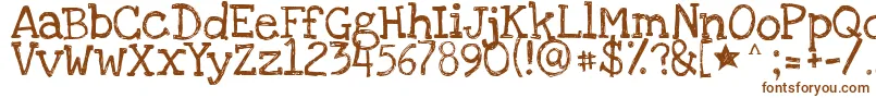 Loveyalikeasister Font – Brown Fonts on White Background