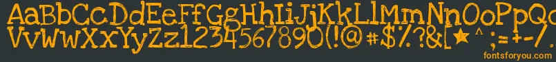 Loveyalikeasister Font – Orange Fonts on Black Background