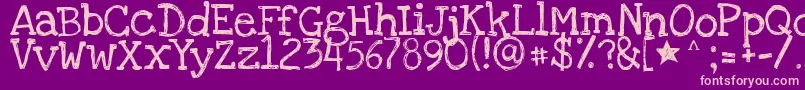 Loveyalikeasister Font – Pink Fonts on Purple Background