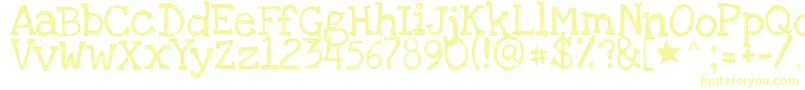 Loveyalikeasister Font – Yellow Fonts on White Background