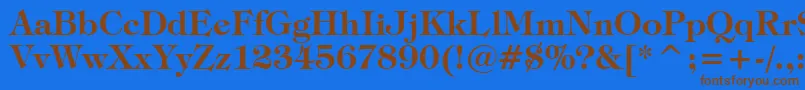 TiffanyDemiBt Font – Brown Fonts on Blue Background
