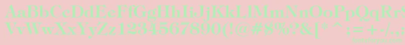 TiffanyDemiBt Font – Green Fonts on Pink Background