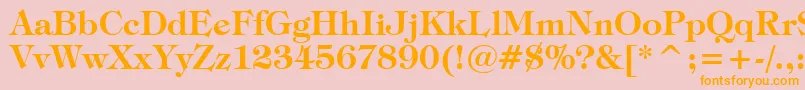Police TiffanyDemiBt – polices orange sur fond rose