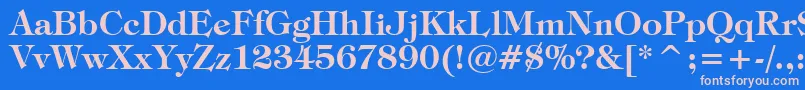 Шрифт TiffanyDemiBt – розовые шрифты на синем фоне