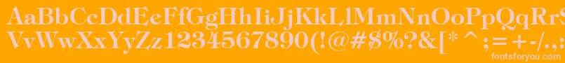 TiffanyDemiBt Font – Pink Fonts on Orange Background