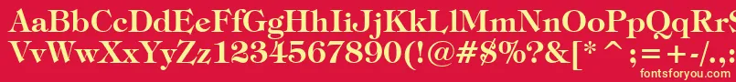 TiffanyDemiBt Font – Yellow Fonts on Red Background