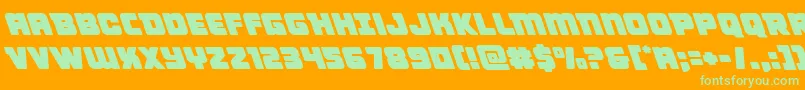 Victorycomicsleft Font – Green Fonts on Orange Background
