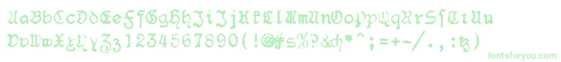 フォントF25Blacklettertypewriter – 緑のフォント