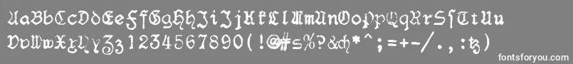 F25Blacklettertypewriter Font – White Fonts on Gray Background