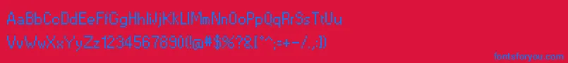 Fonte SevastopolInterface – fontes azuis em um fundo vermelho