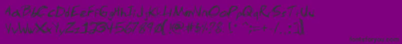 MsScratch Font – Black Fonts on Purple Background