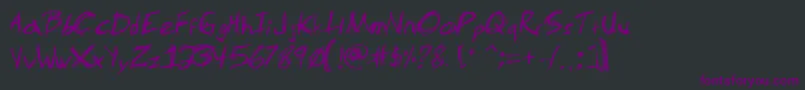 MsScratch Font – Purple Fonts on Black Background