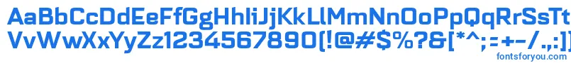 フォントQuarcaextbold – 白い背景に青い文字