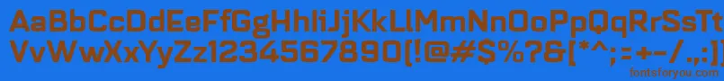 Шрифт Quarcaextbold – коричневые шрифты на синем фоне