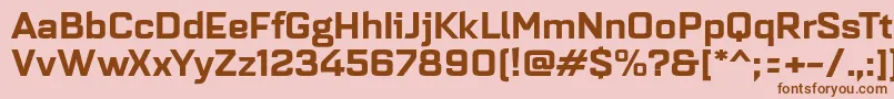 Quarcaextbold Font – Brown Fonts on Pink Background