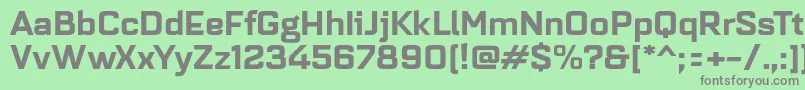 フォントQuarcaextbold – 緑の背景に灰色の文字