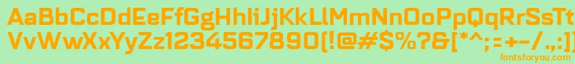 Quarcaextbold Font – Orange Fonts on Green Background