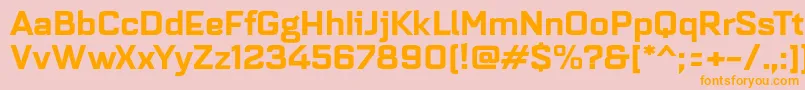 Quarcaextbold Font – Orange Fonts on Pink Background