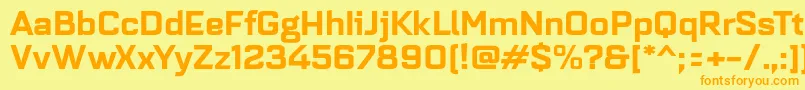 Quarcaextbold Font – Orange Fonts on Yellow Background