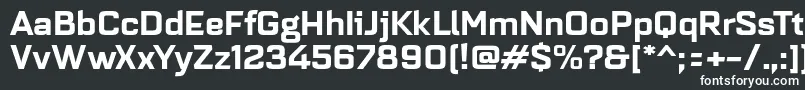 フォントQuarcaextbold – 黒い背景に白い文字