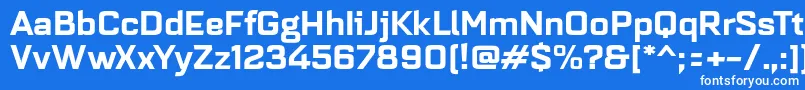 Quarcaextbold Font – White Fonts on Blue Background