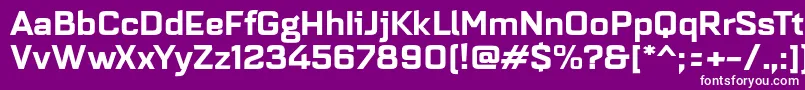 Quarcaextbold-Schriftart – Weiße Schriften auf violettem Hintergrund