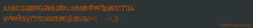 ILoveDisasterDemo Font – Brown Fonts on Black Background