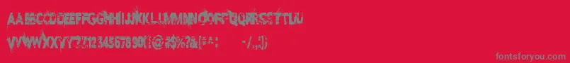 ILoveDisasterDemo Font – Gray Fonts on Red Background