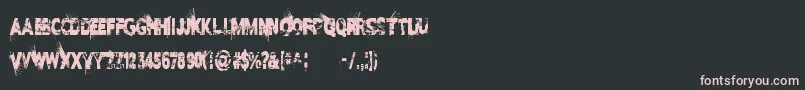 ILoveDisasterDemo Font – Pink Fonts on Black Background
