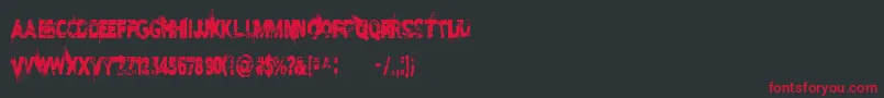 ILoveDisasterDemo Font – Red Fonts on Black Background