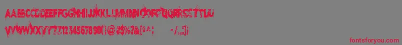 fuente ILoveDisasterDemo – Fuentes Rojas Sobre Fondo Gris