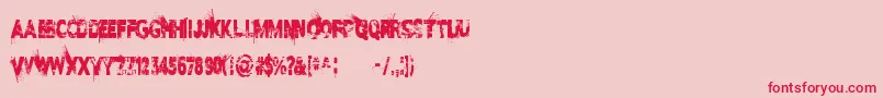 ILoveDisasterDemo Font – Red Fonts on Pink Background