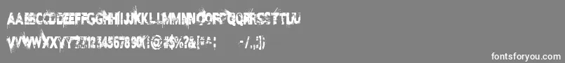 ILoveDisasterDemo Font – White Fonts on Gray Background