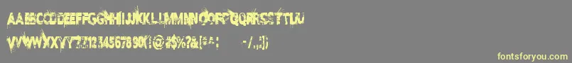 Lisätietoja ILoveDisasterDemo-fontista ILoveDisasterDemo-fontti – keltaiset fontit harmaalla taustalla