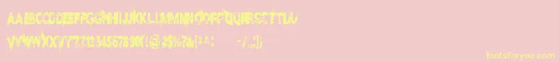 ILoveDisasterDemo Font – Yellow Fonts on Pink Background
