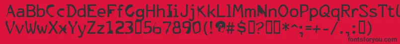 FkrParklife Font – Black Fonts on Red Background