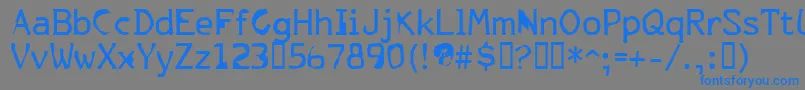 FkrParklife Font – Blue Fonts on Gray Background